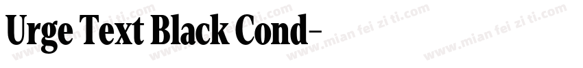 Urge Text Black Cond字体转换